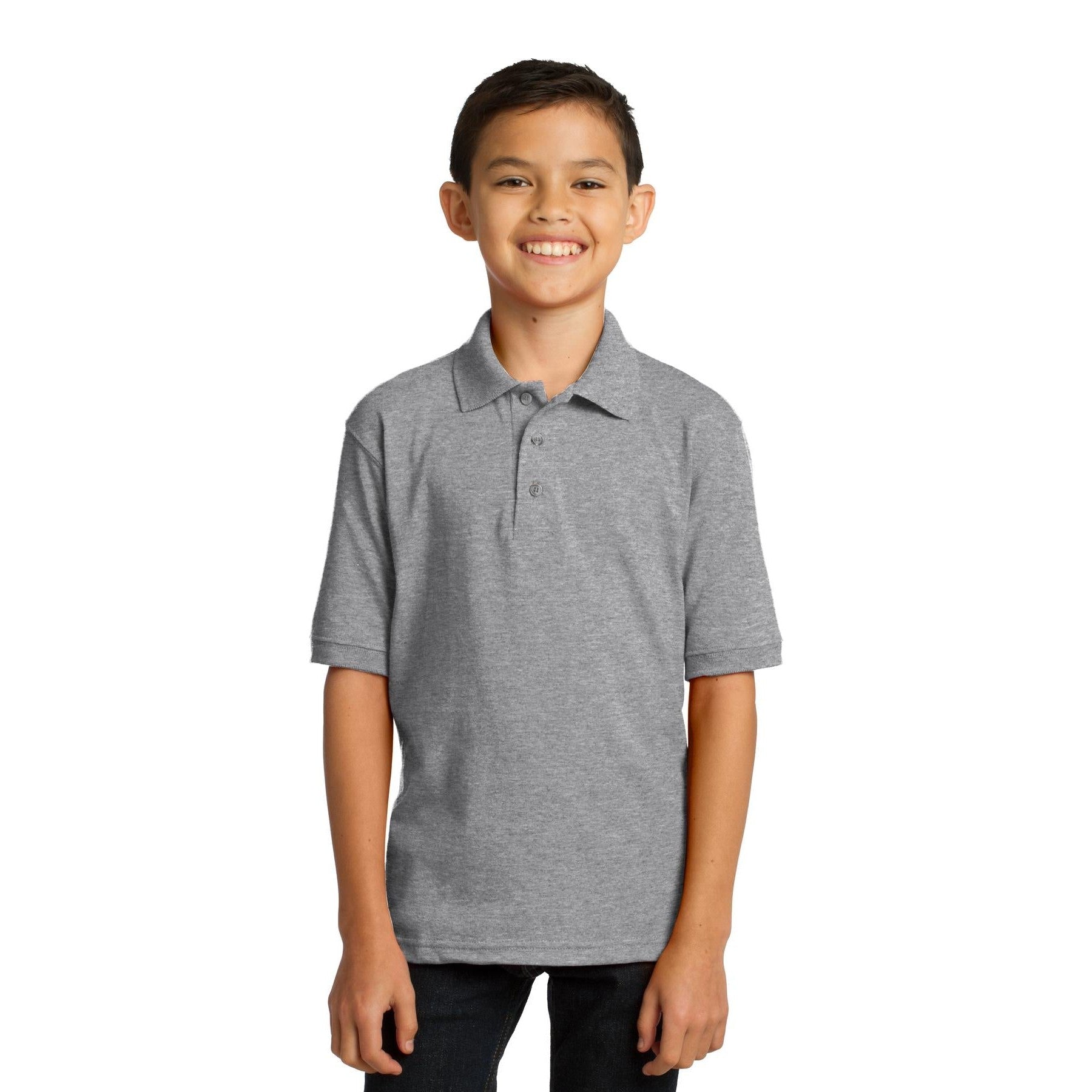 Port & Company-Port & Company® Youth Core Blend Jersey Knit Polo. KP55Y-MedTech-1